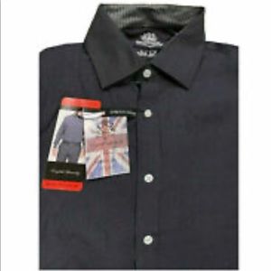 English Laundry Mens Cotton Long Sleeve Stretch Shirt